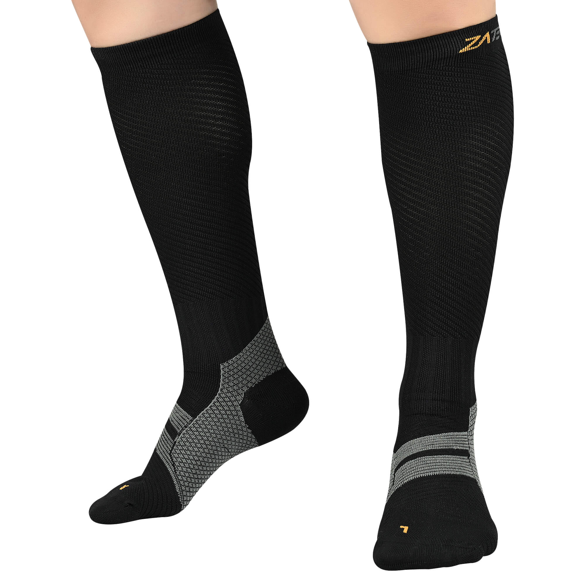 The Knee High Edition - Black on Gray